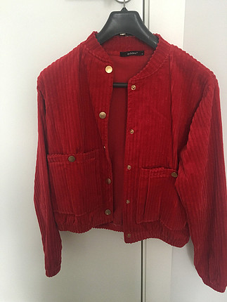 Addax fitilli kadife bomber