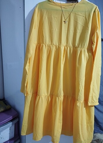 36 Beden sarı Renk Sarı Tunik
