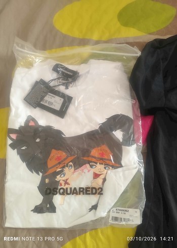 DSquared2 Beyaz Baskili Tisort