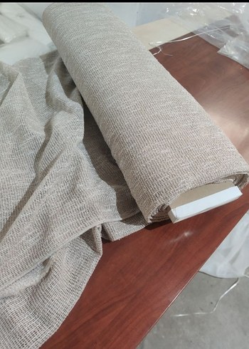 Bohem Gri Bej Düz Tül Perde - Görsel 5