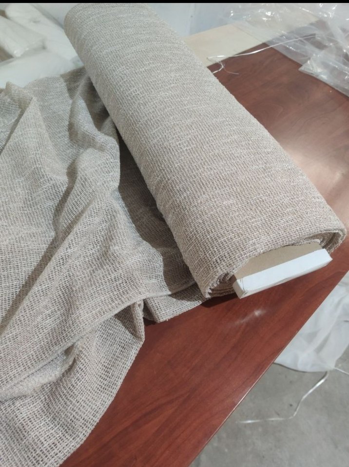 Bohem Gri Bej Düz Tül Perde - Görsel 5