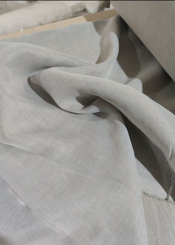 Açık gri Bohem Tarzı Düz fon Perde - Görsel 2