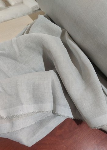 Açık gri Bohem Tarzı Düz fon Perde - Görsel 5