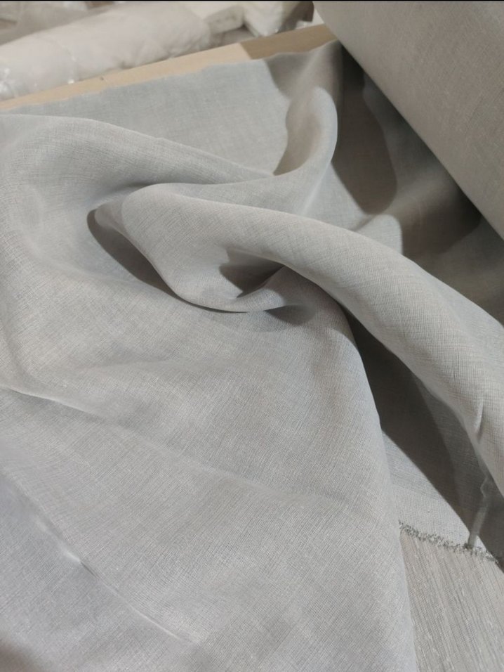 Açık gri Bohem Tarzı Düz fon Perde - Görsel 2