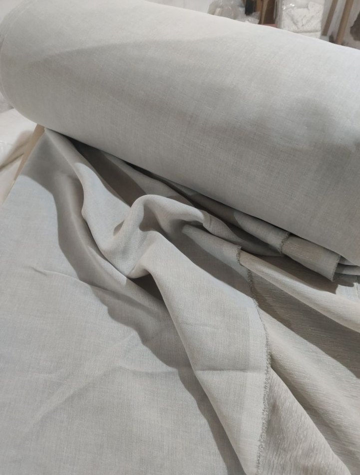 Açık gri Bohem Tarzı Düz fon Perde - Görsel 3