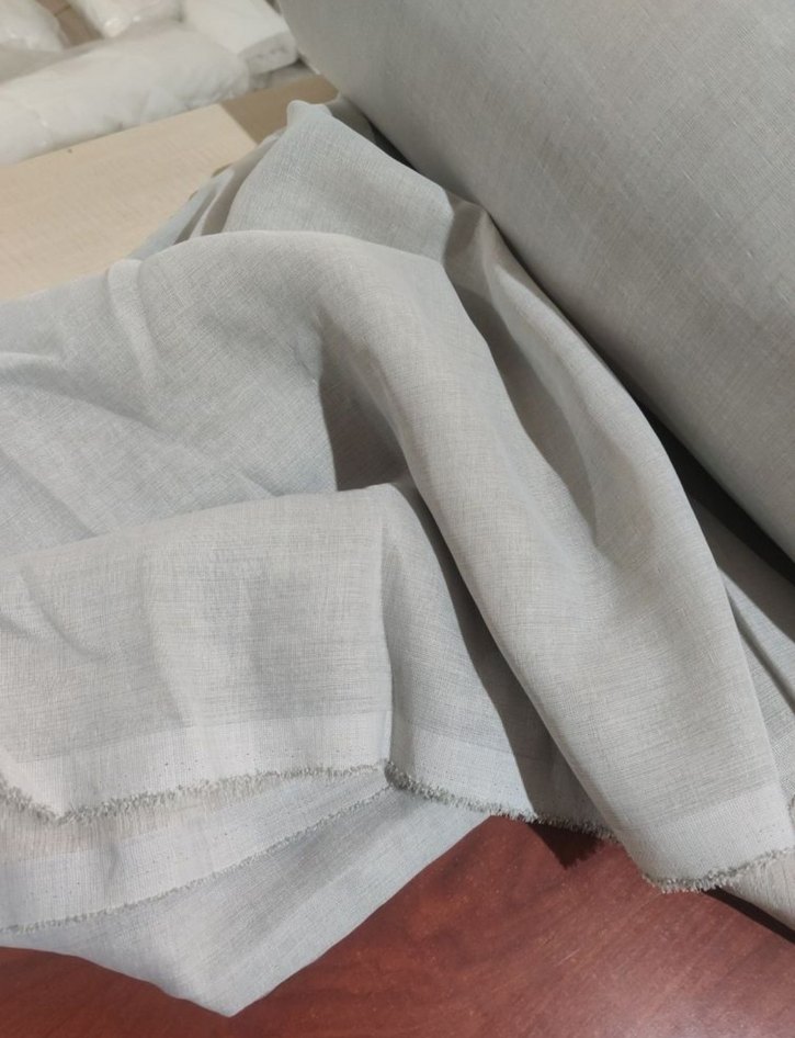 Açık gri Bohem Tarzı Düz fon Perde - Görsel 5