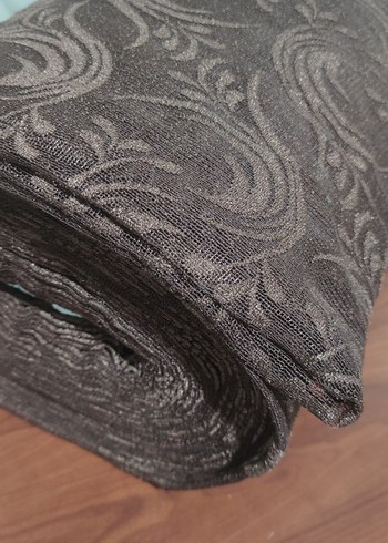 Bohem Tarzı Kahverengi desenli örme tül - Görsel 2