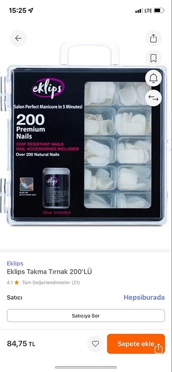 Eklips takma tırnak 200 lü