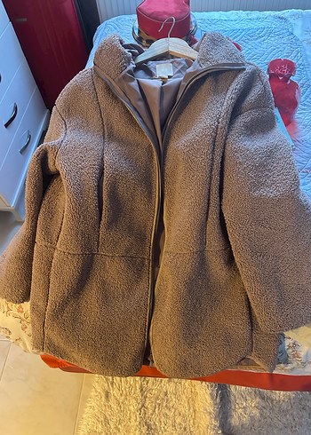 Bej Fermuarlı Kadın Polar Ceket - Görsel 3