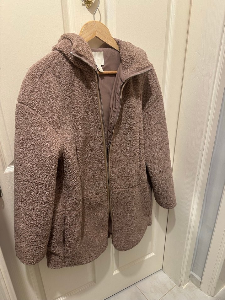 Bej Fermuarlı Kadın Polar Ceket - Görsel 2