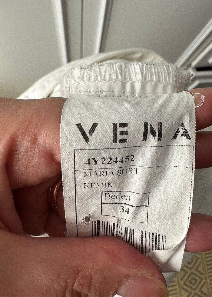 Vena marka kot şort - Görsel 3