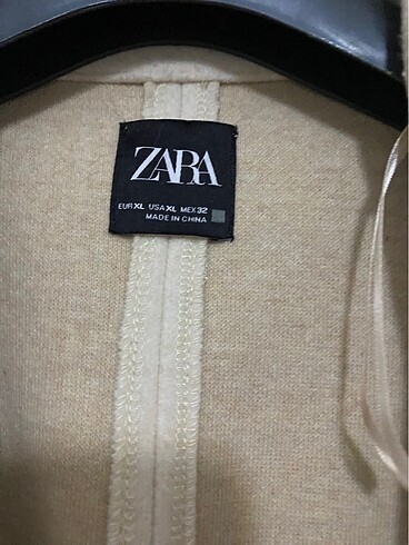 xl Beden Zara kabak ekru renk yeni