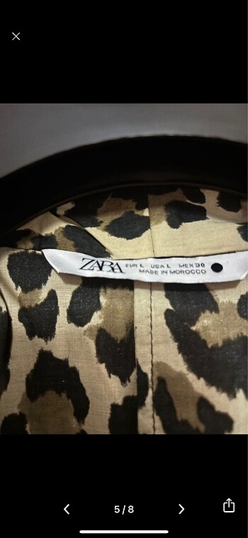 l Beden zara leopar elbise yeni