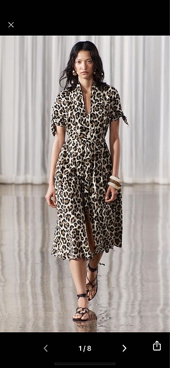 zara leopar elbise yeni
