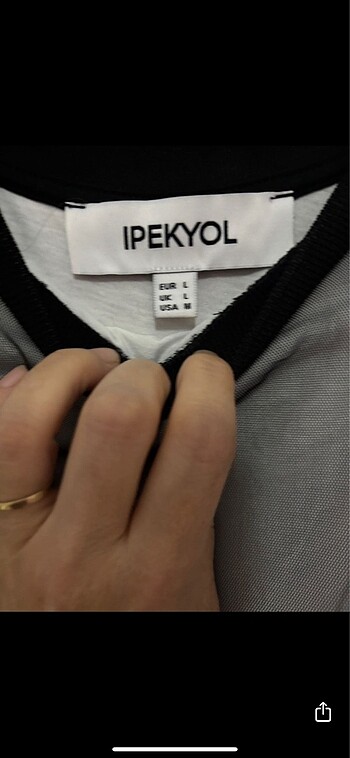l Beden ipekyol tül kaplı tişört yeni