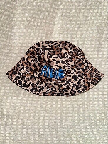 Twist leopar desen bucket şapka