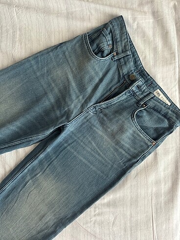 38 Beden lacivert Renk Zara ZW collection jean
