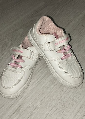 U.S Polo Assn. Kız Çocuk Pembe Sneaker Velcro Bantlı