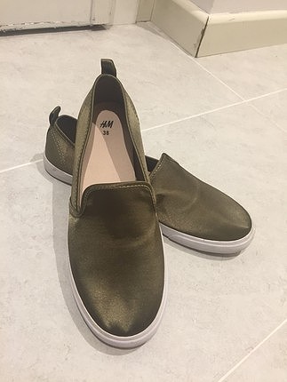 H&M yesil loafer