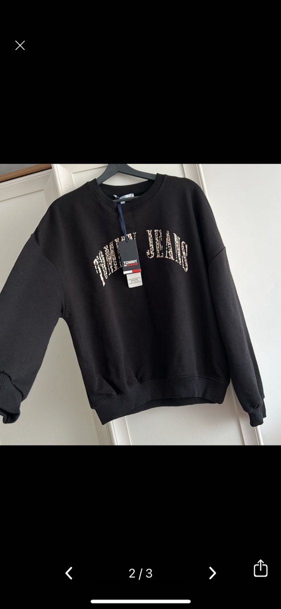 Tommy Jeans Siyah Oversize Sweatshirt - Görsel 2