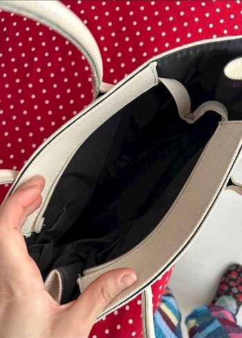 Bej Deri Minimalist Kadın Çanta - Görsel 3