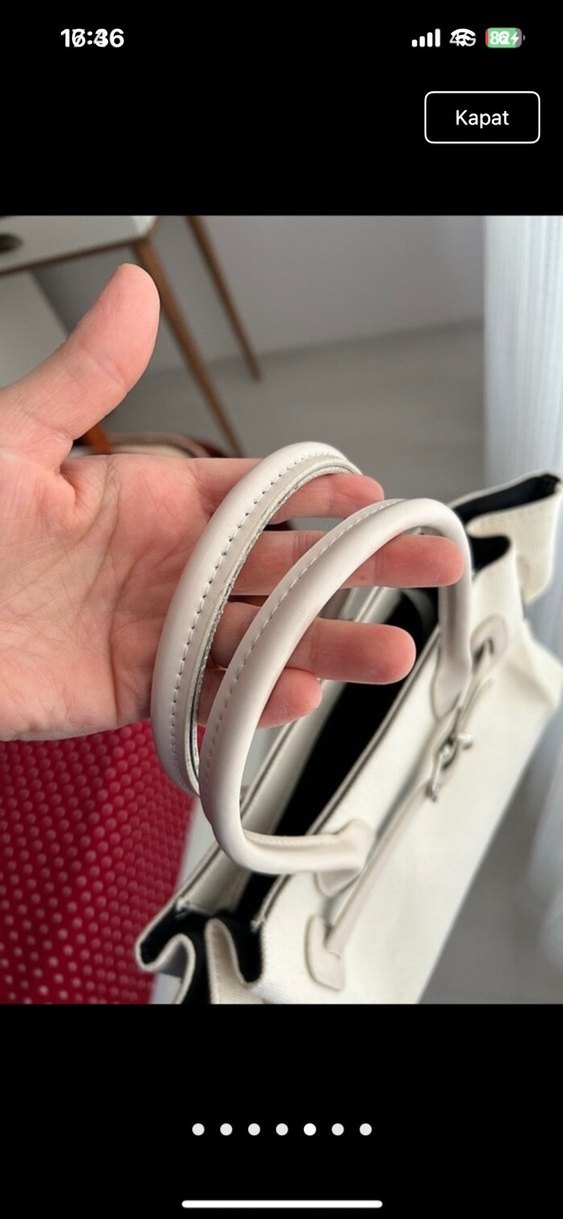 Bej Deri Minimalist Kadın Çanta - Görsel 4