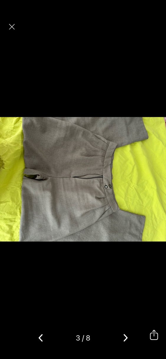 Pliseli Keten Kadın Pantolon - Görsel 3