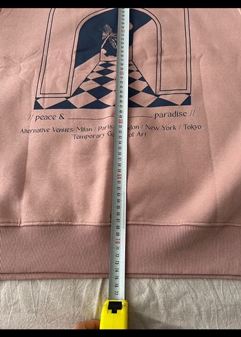 Pembe Baskılı Kadın Sweatshirt - Görsel 6
