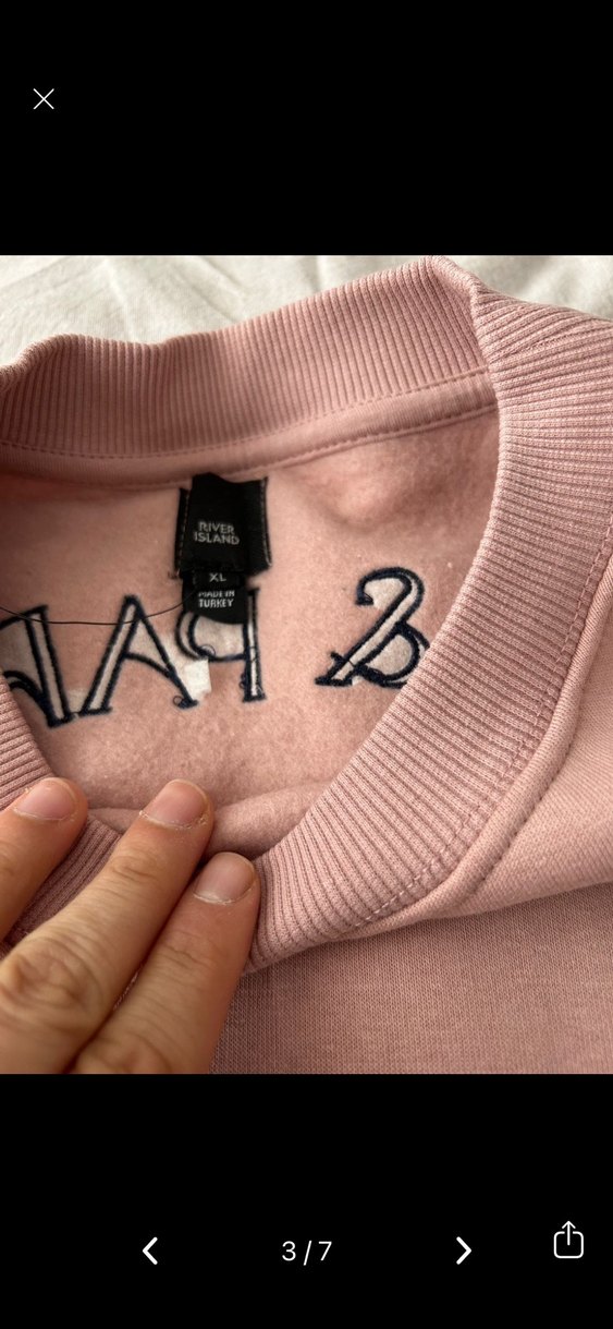 Pembe Baskılı Kadın Sweatshirt - Görsel 3