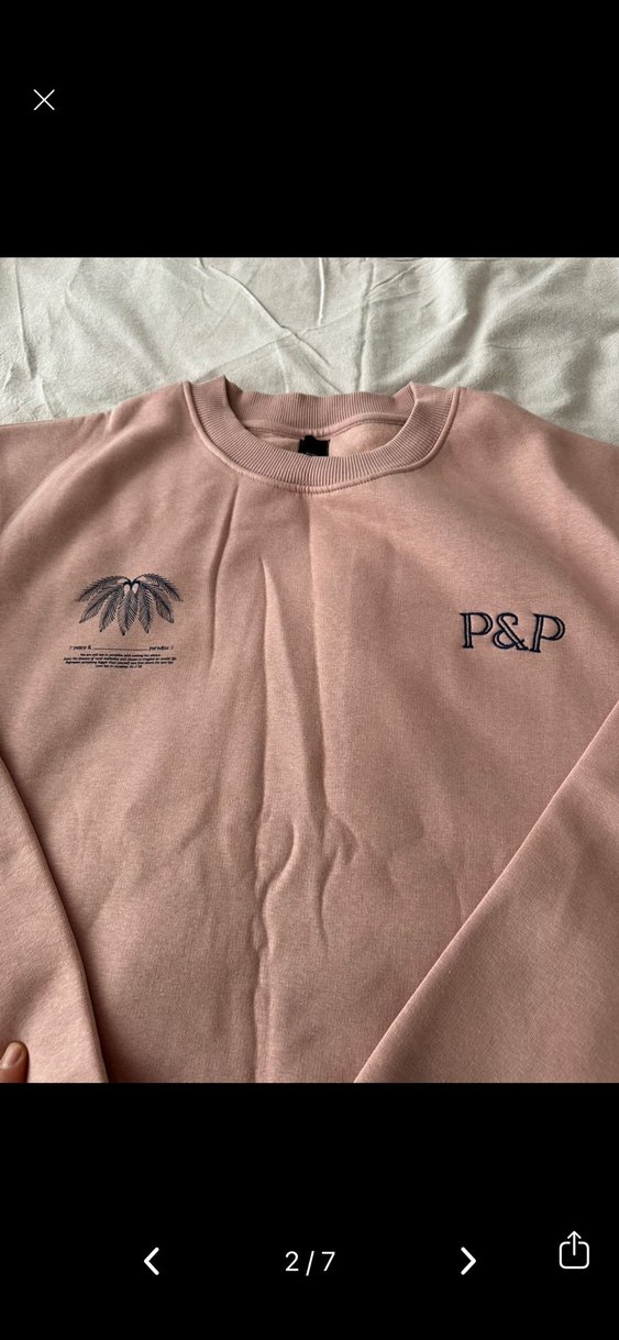 Pembe Baskılı Kadın Sweatshirt - Görsel 2