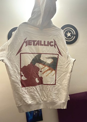 Metallica Baskılı Kapüşonlu Sweatshirt Hoodie - Görsel 2