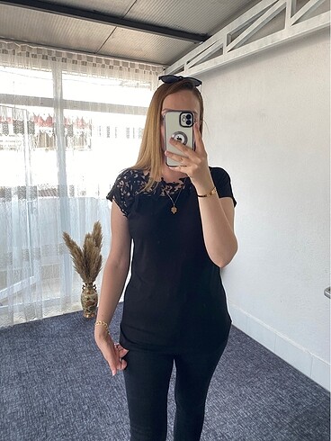 Siyah dantel yaka - Görsel 2