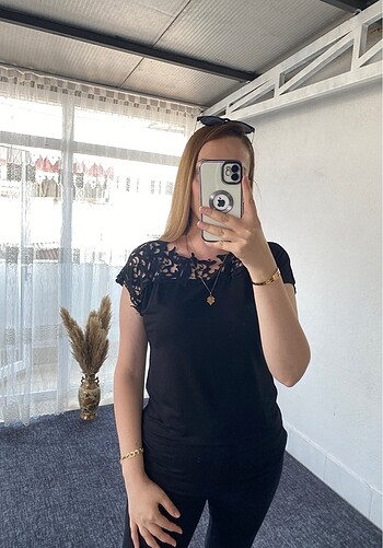 Siyah dantel yaka - Görsel 4