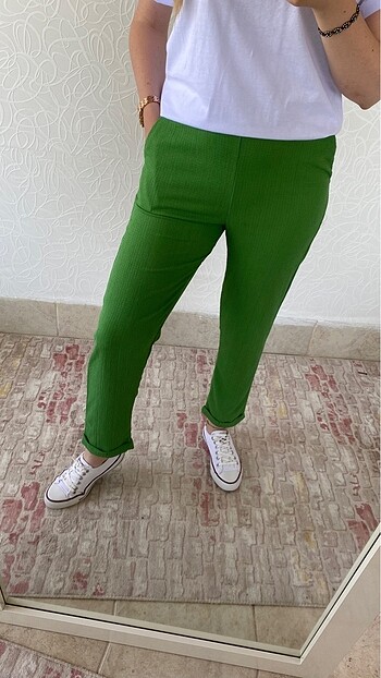 Yeşil Plise kumaş - Görsel 2