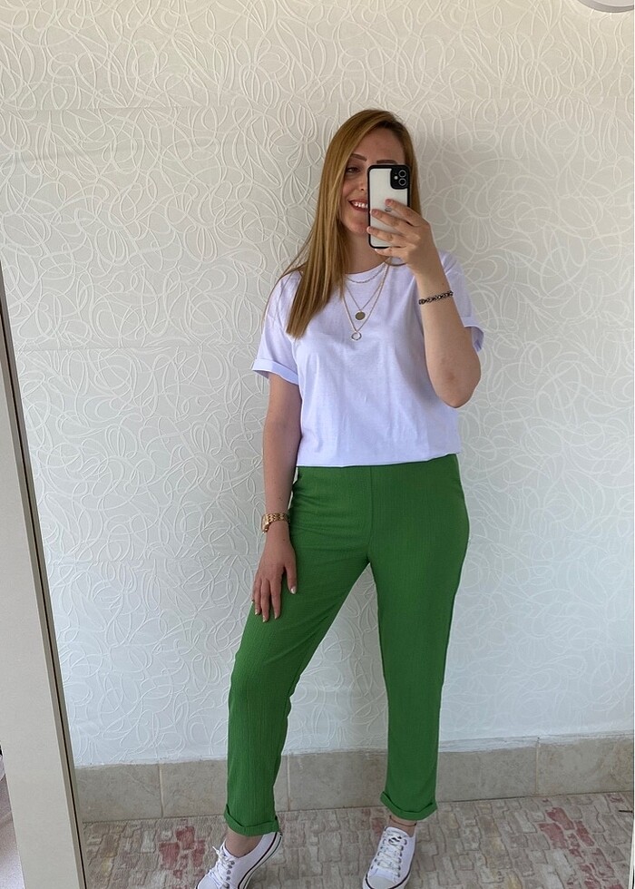 Yeşil Plise kumaş - Görsel 4