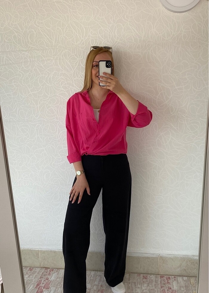 Keten siyah pantolon - Görsel 3