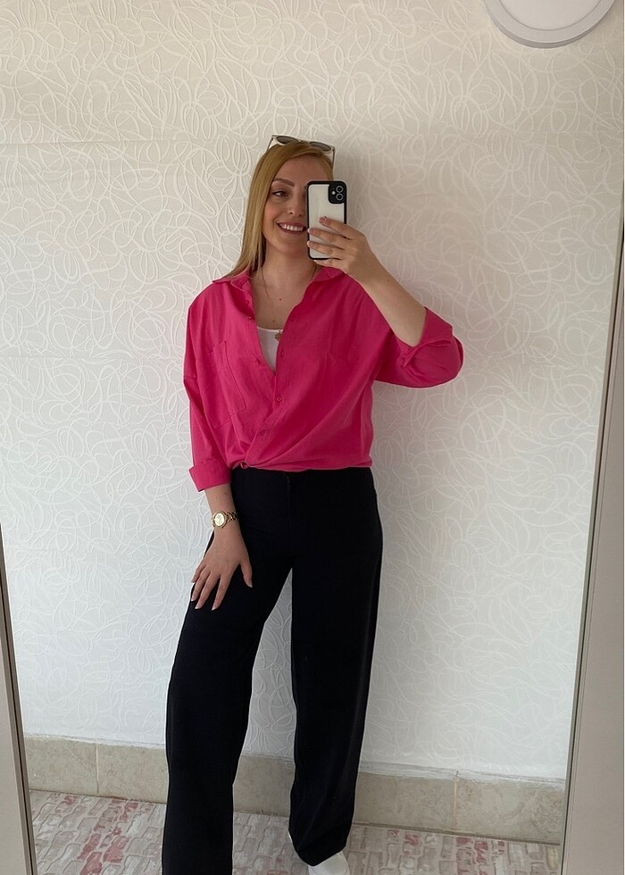 Keten siyah pantolon - Görsel 4