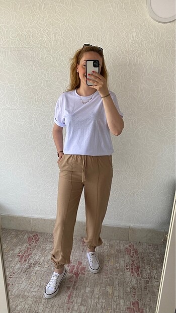 Bilek lastikli pantolon - Görsel 5