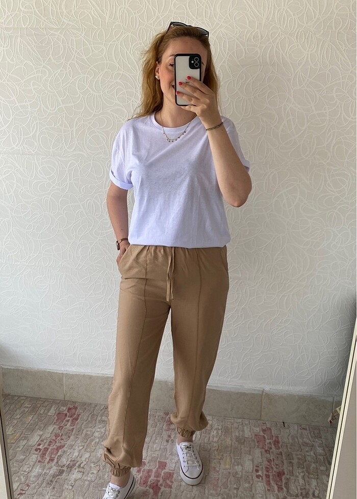 Bilek lastikli pantolon - Görsel 5