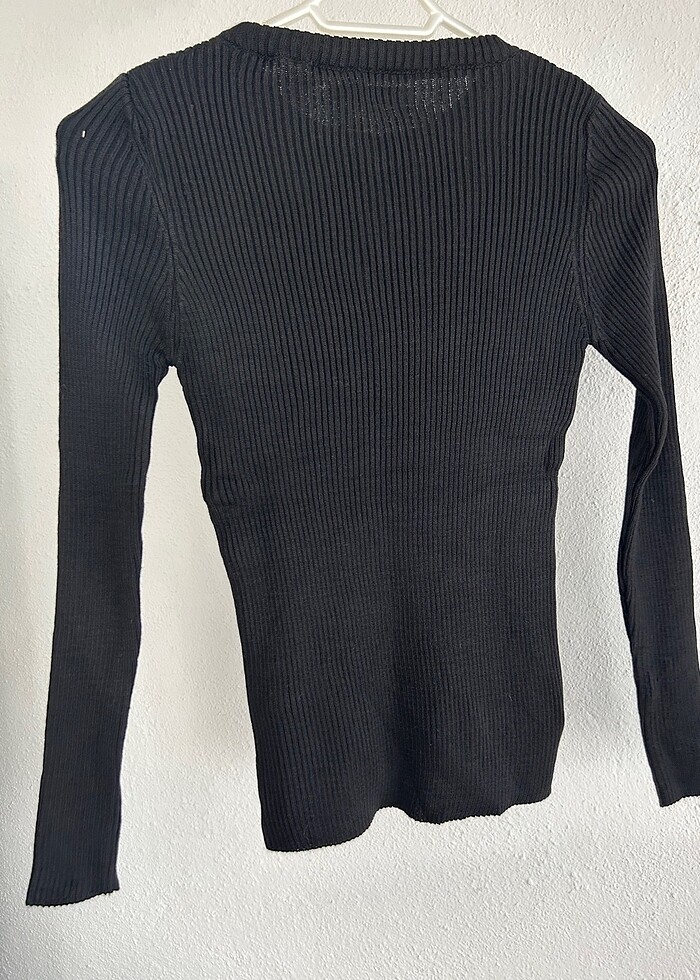 Siyah bisiklet yaka triko - Görsel 2