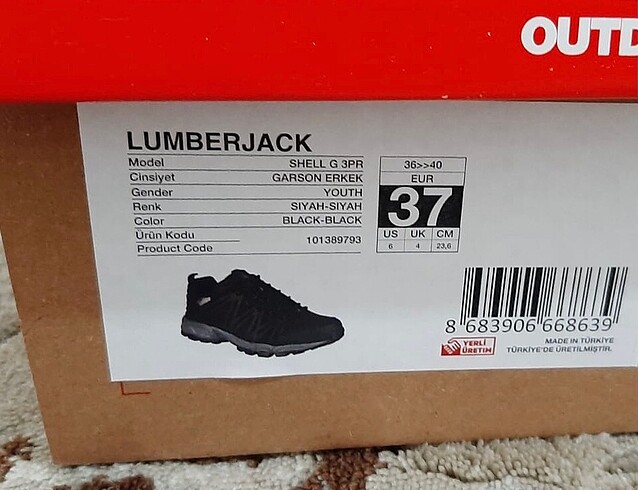 Lumberjack siyah outdoor spor ayakkabı - Görsel 3
