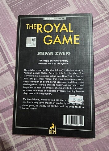 the royal game stefan zweig İngilizce - Görsel 2
