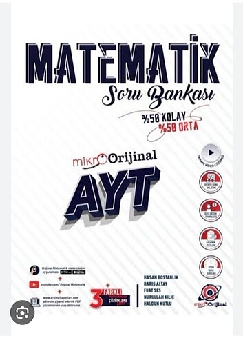 Mikroorjinal AYT test kitabı 