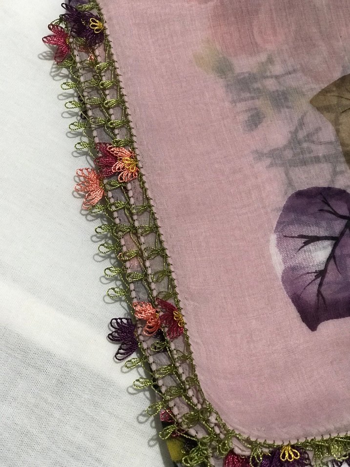 Çeyizlik Eşarp iğne oyası - Görsel 4