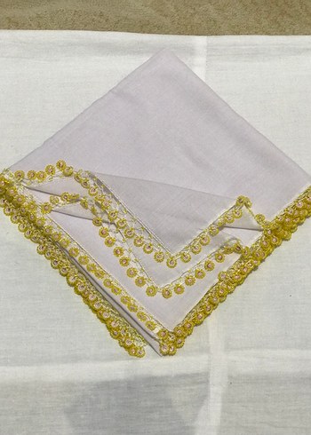 Dantel Detaylı Beyaz Eşarp - Görsel 2