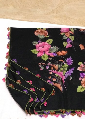 Çeyizlik Eşarp iğne oyası - Görsel 7