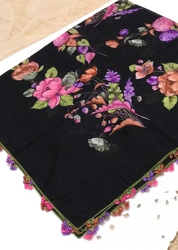 Çeyizlik Eşarp iğne oyası - Görsel 5