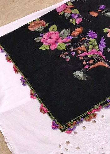 Çeyizlik Eşarp iğne oyası - Görsel 9