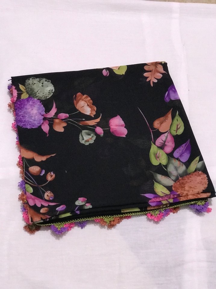 Çeyizlik Eşarp iğne oyası - Görsel 4