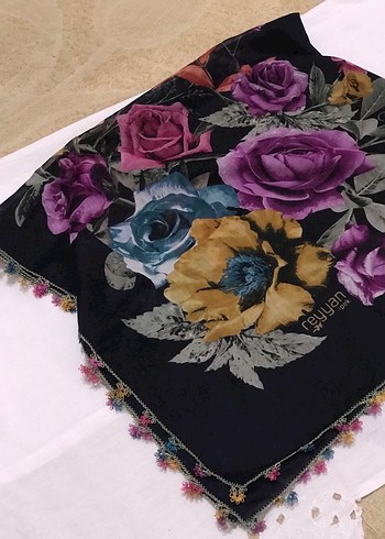 Çeyizlik Eşarp iğne oyası - Görsel 5